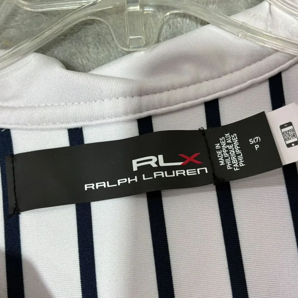 Ralph Lauren X Girls Striped Dress elastic drawstring waist  Size S (7) pockets